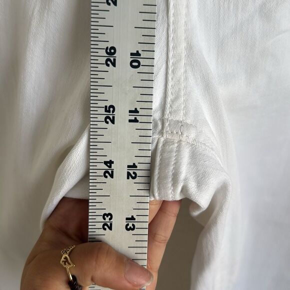 J Crew J Crew 9 Inch demi-boot crop jean in white wash‎ Womens Size 32 White - Picture 10 of 11